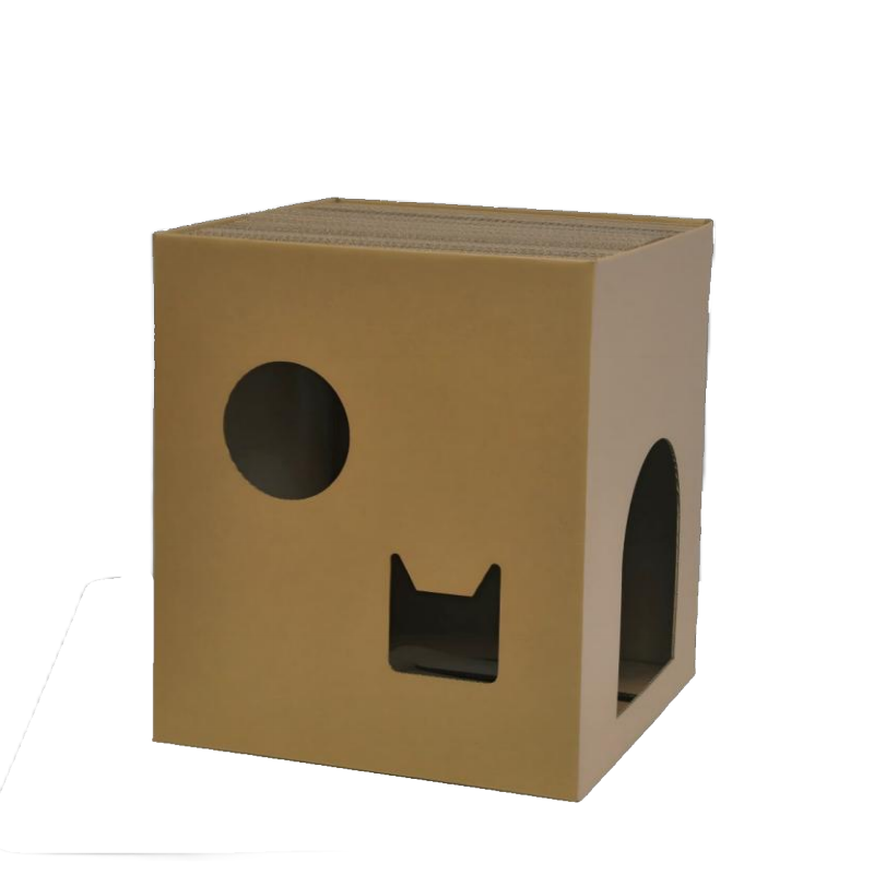 DIY Corrugated Cardboard Cat House & Scratching Cushion - HAIRI PACKAGE