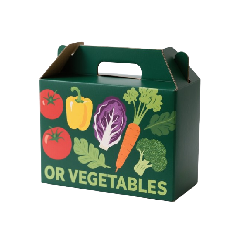 Order Shipping Boxes: Custom Corrugated Cardboard Vegetable Boxes With Handle