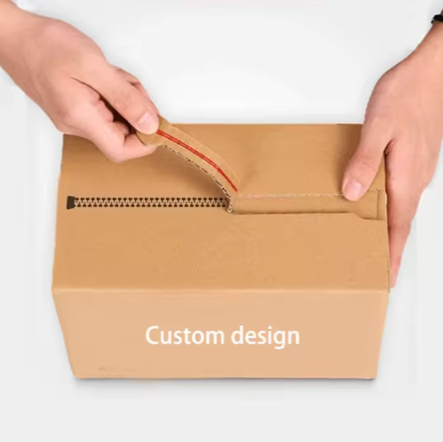 Eco-friendly Tearable Corrugated Cartons with Zipper-like Unboxing Design for Shipping & Storage Eco-friendly Tearable Corrugated Cartons with Zipper-like Unboxing Design for Shipping & Storage