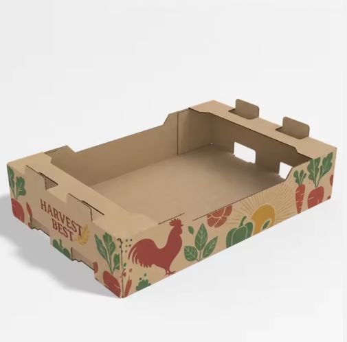 Recyclable Matte-laminated Embossed Corrugated Box for Agricultural Eggs, Vegetables & Chili Recyclable Matte-laminated Embossed Corrugated Box for Agricultural Eggs, Vegetables & Chili